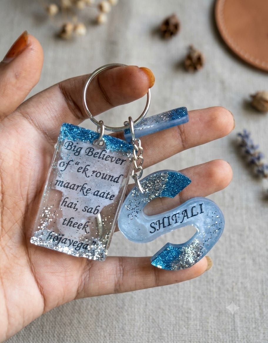 Personalized Initial Letter Keychain